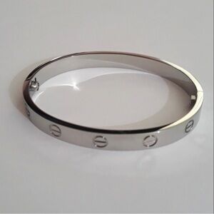 NEW Generic Clip On Screw Bangle Bracelet in Silver